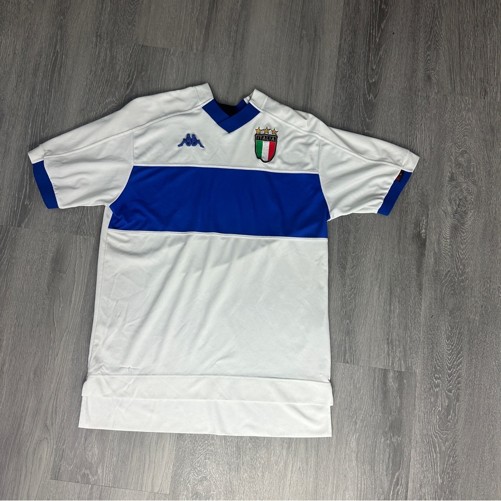 Kappa White and Blue Italy Jersey